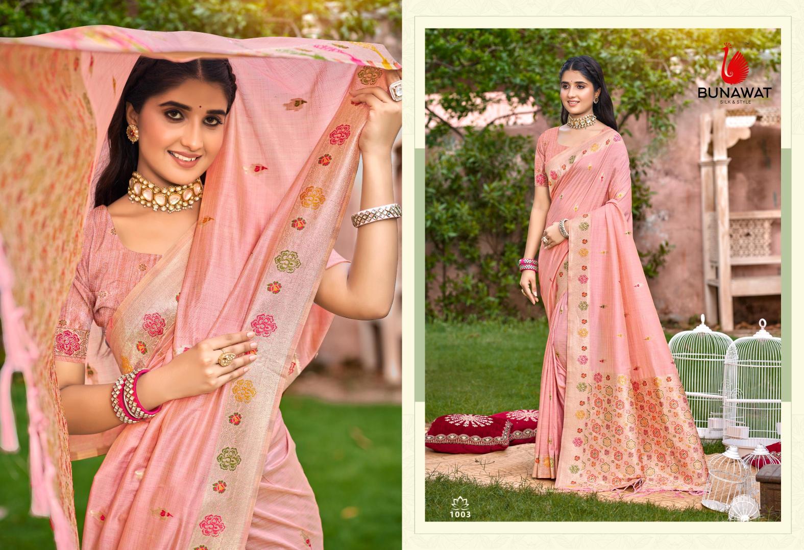 BUNAWAT - Sobha Havy Assam Silk saree With Meena
