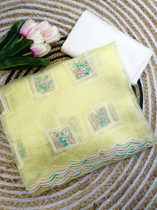Dazira Fancy Organza catalog famous saree manufacturer in surat 