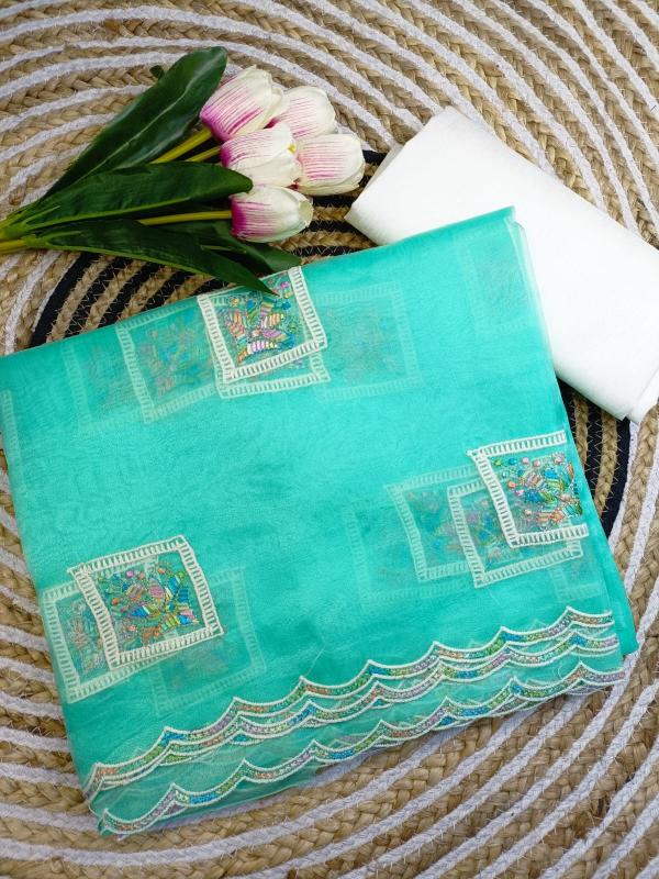 Dazira Fancy Organza catalog famous saree manufacturer in surat 