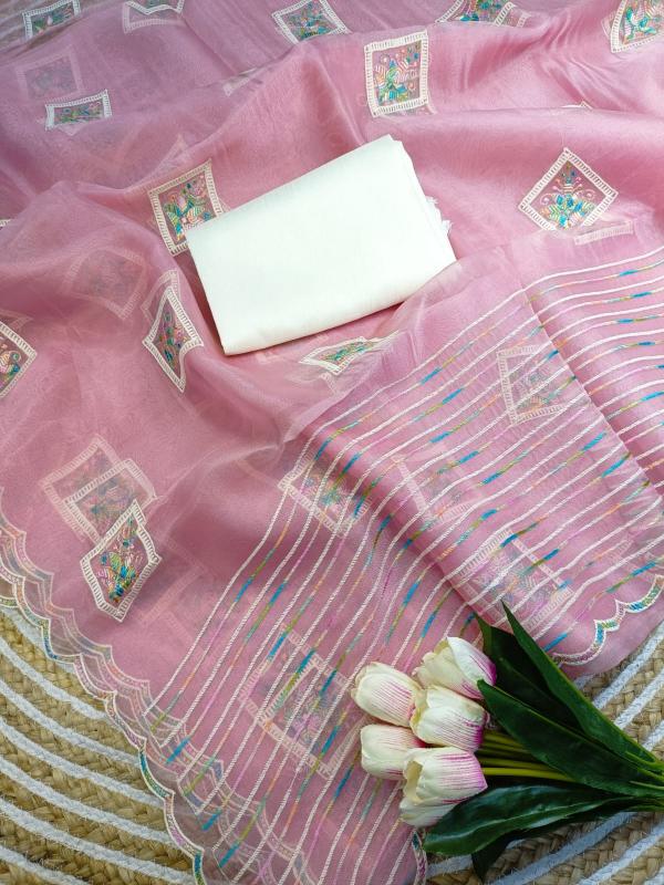Dazira Fancy Organza catalog famous saree manufacturer in surat 