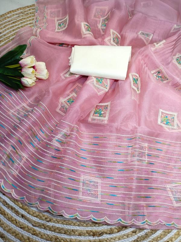Dazira Fancy Organza catalog famous saree manufacturer in surat 