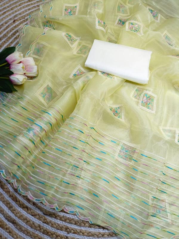 Dazira Fancy Organza catalog famous saree manufacturer in surat 