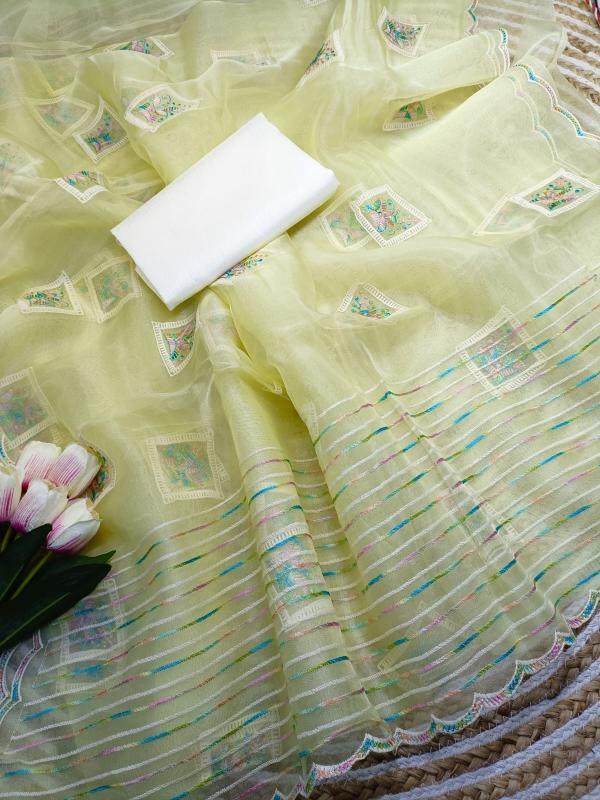 Dazira Fancy Organza catalog famous saree manufacturer in surat 