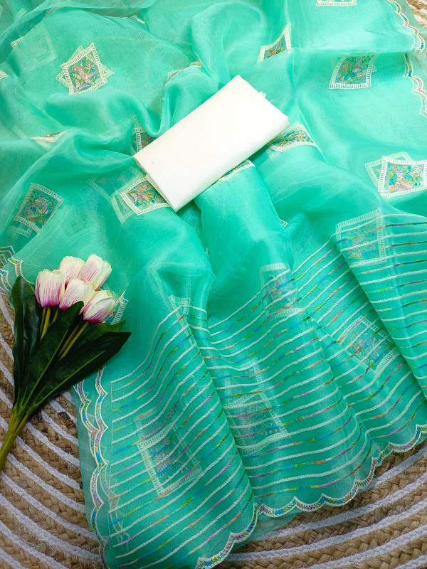 Dazira Fancy Organza catalog famous saree manufacturer in surat 