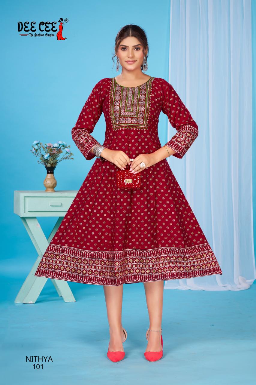 Deecee Nithya catalog pakistani long kurtis online india
