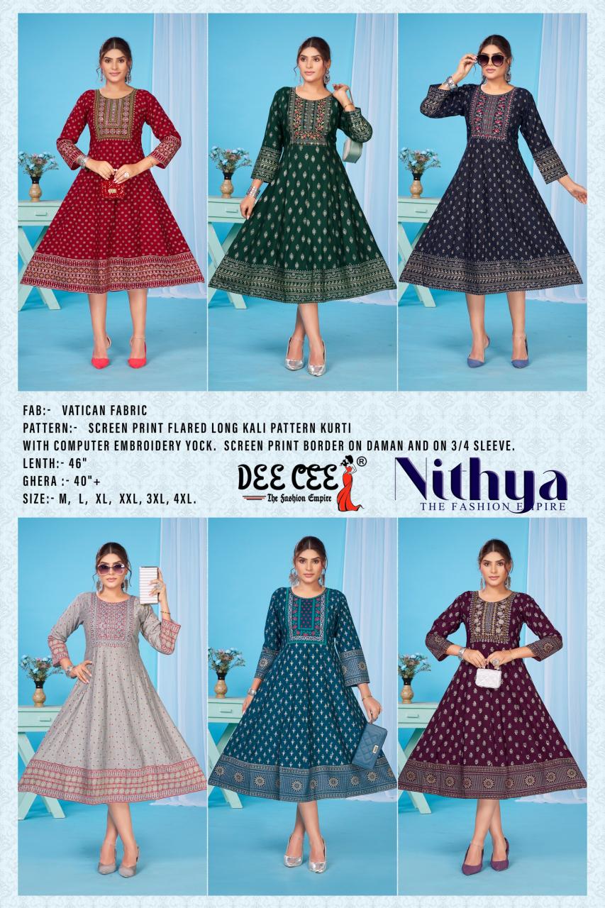 Deecee Nithya catalog pakistani long kurtis online india