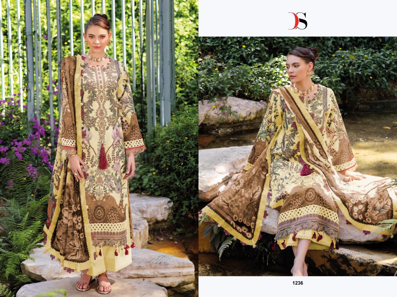 Deepsy Jade Bliss Lawn 25 catalog Chiffon Dupatta pakistani replica suits wholesale surat
