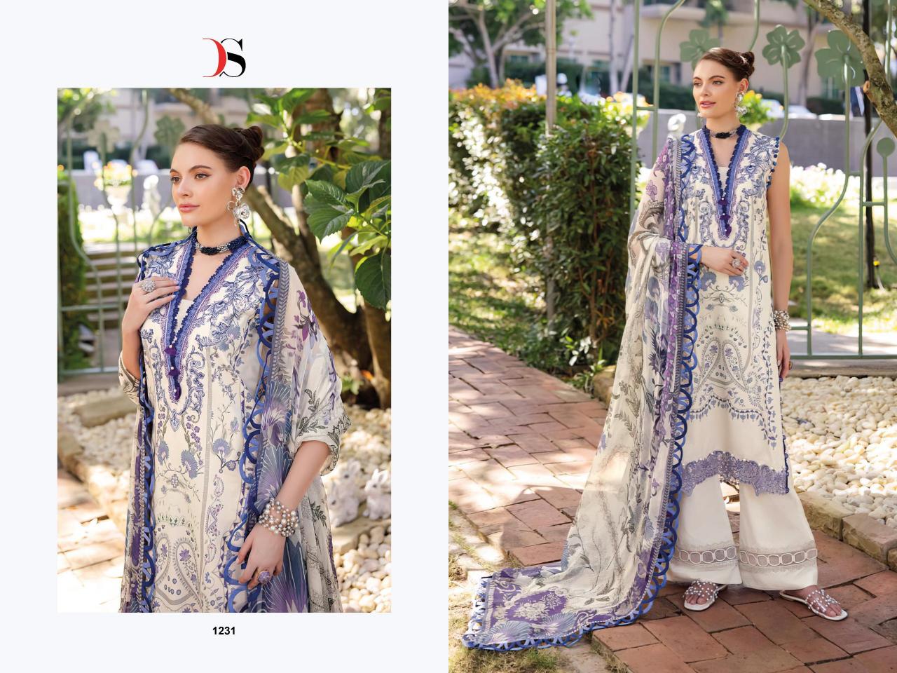 Deepsy Jade Bliss Lawn 25 catalog Chiffon Dupatta pakistani replica suits wholesale surat