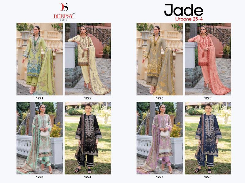 Deepsy Jade Urban 25 Vol 4 catalog Chiffon Duppatta pakistani suits at wholesale price in delhi