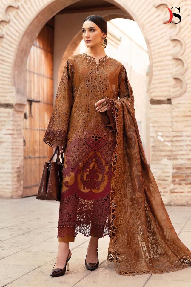 Deepsy Maria B Premium Embroidered 25 vol 2 Catalog Chiffon Duppatta wholesale market for pakistani suits in delhi