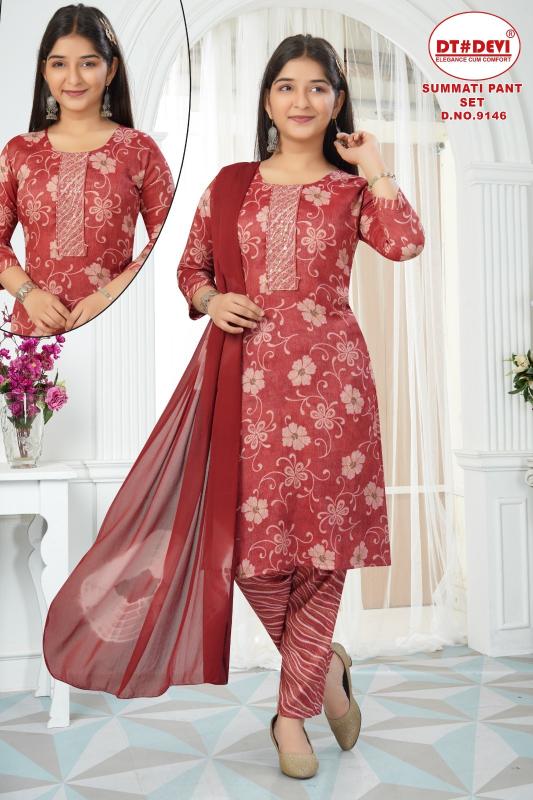 Dt Devi Summati 9146 catalog jammy kids wear india wholesaller
