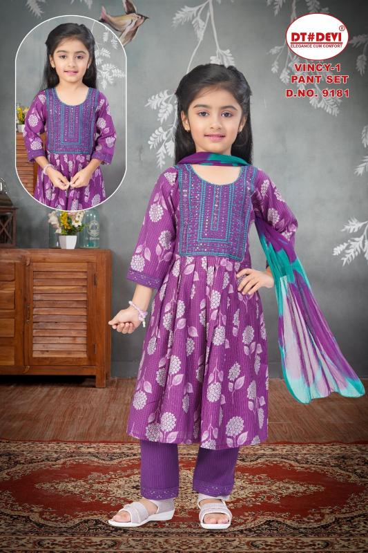 Dt Devi Vincy vol 1 9181 catalog kids wear wholesale market in indore