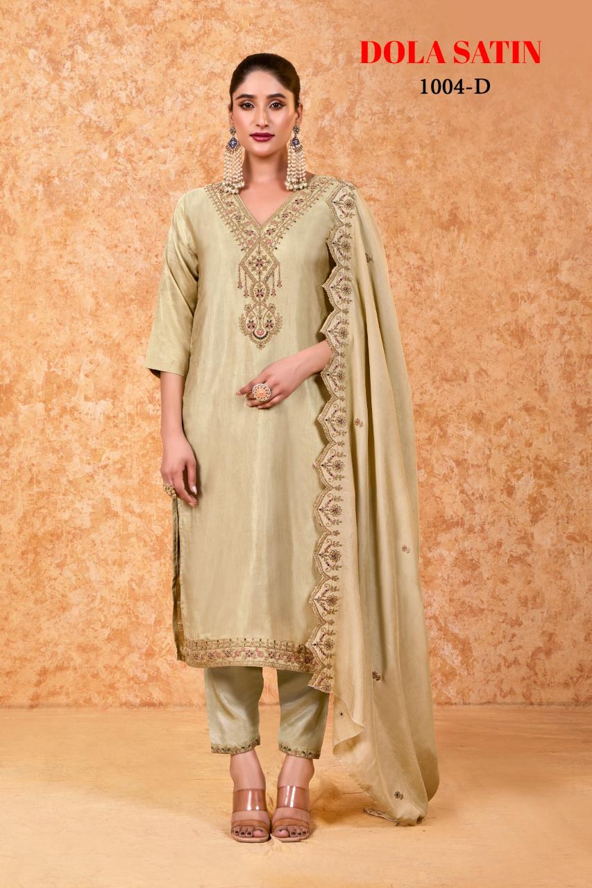 Felocity Dola satin ABCDE catalog kurti wholesaler in india