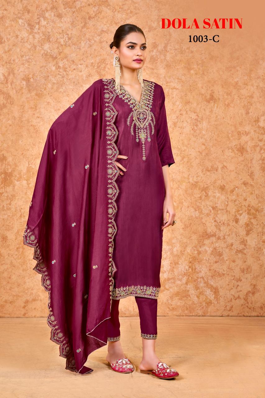 Felocity Dola satin ABCDE catalog kurti wholesaler in india