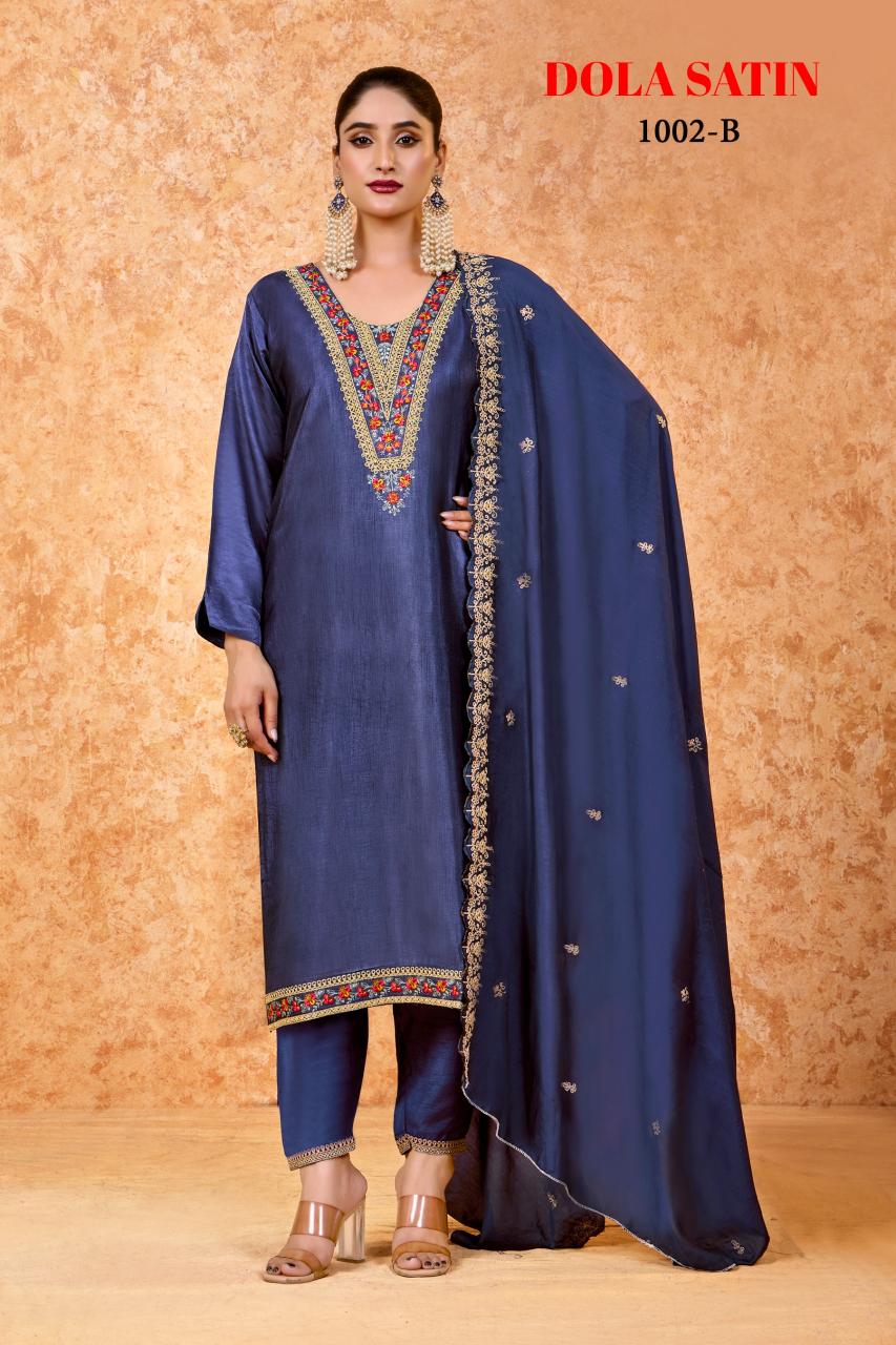 Felocity Dola satin ABCDE catalog kurti wholesaler in india