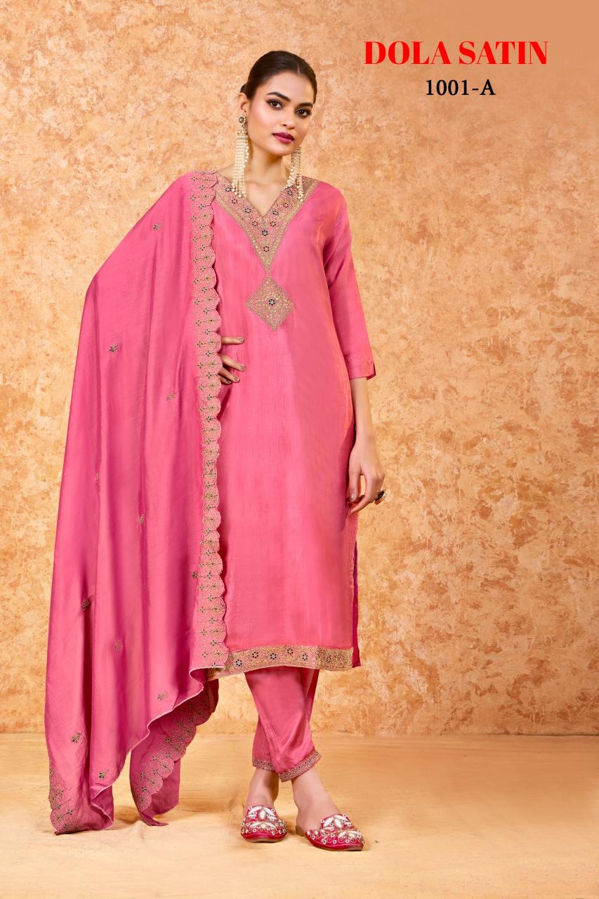 Felocity Dola satin ABCDE catalog kurti wholesaler in india