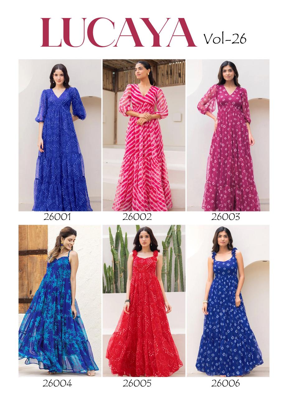 Felocity Lucaya vol 26 catalog indian long kurti designs