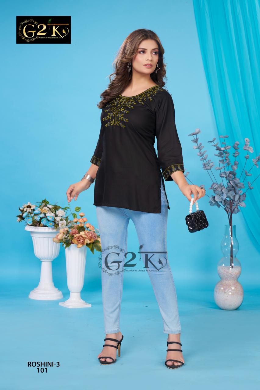 G2K Roshini vol 3 catalog kurti tops online shopping india