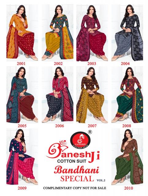 Ganeshji Bandhani Special Vol-2 – Dress Material - Wholesale Catalog