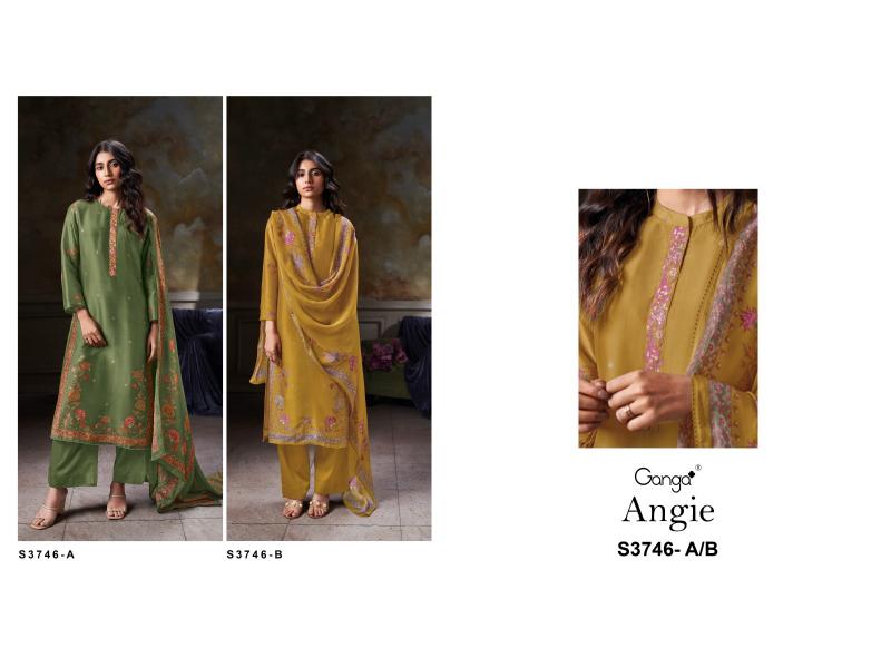 Ganga Angie 3746 catalog wholesale salwar kameez suits