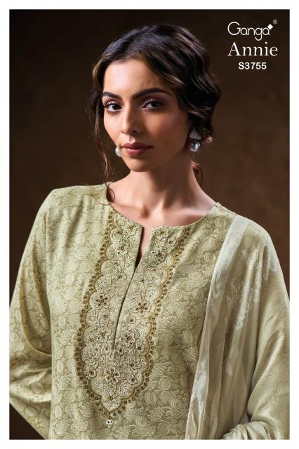 Ganga Annie 3755 catalog salwar kameez surat wholesale