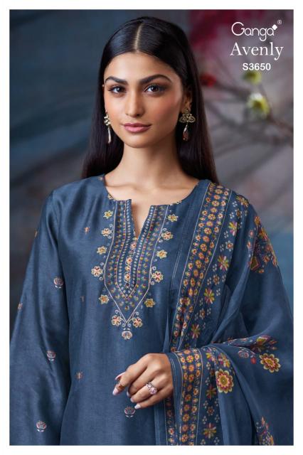 Ganga Avenly 3650 catalog wholesale salwar kameez pakistan
