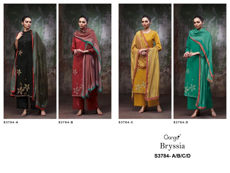 Ganga Bryssia 3784 catalog wholesale ladies salwar kameez