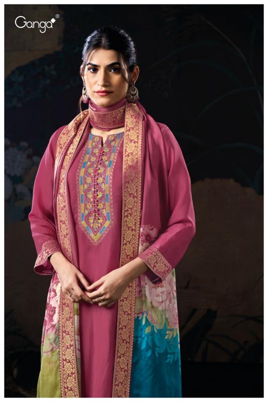 Ganga Dalys 3136 catalog unstitched salwar kameez wholesale market in delhi