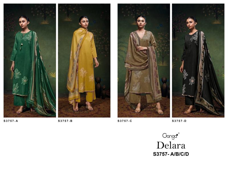 Ganga Delara 3757 catalog wholesale salwar kameez in burrabazar