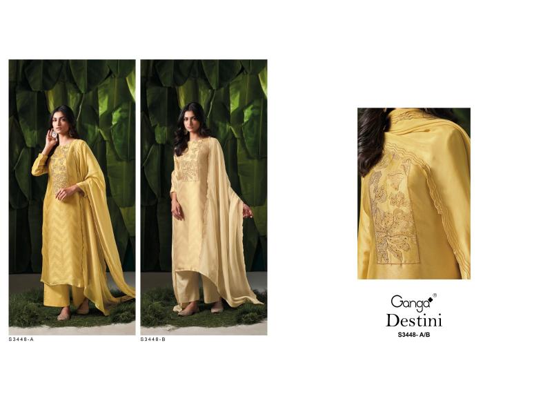Ganga Destini 3448 catalog wholesale salwar kameez suppliers in surat