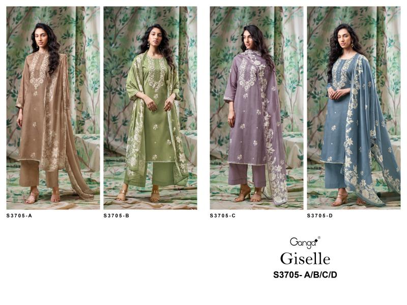 Ganga Giselle 3705 catalog wholesale salwar kameez india surat