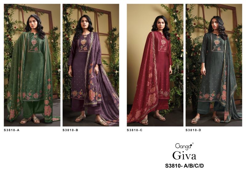 Ganga Giva 3810 catalog top office wear wholesale brand salwar kameez