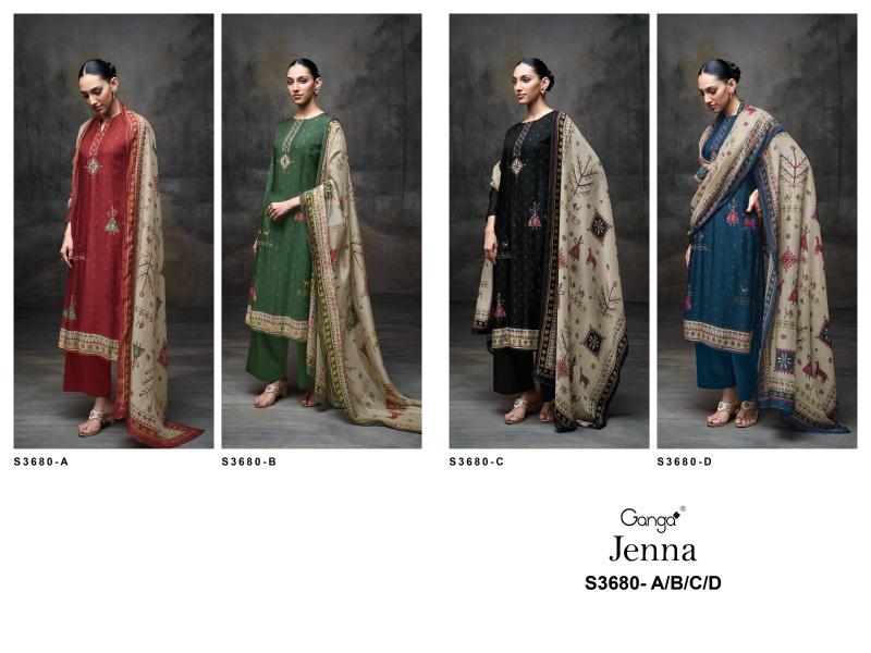 Ganga Jenna 3680 catalog wholesale daily wear salwar kameez