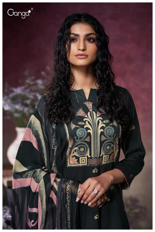 Ganga Jihana 3727 catalog unstitched salwar kameez wholesale pakistan