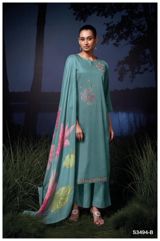 Ganga Kailani 3494 catalog salwar kameez pakistani wholesale