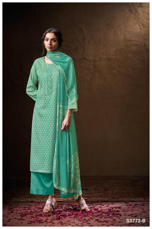 Ganga Kenzira 3772 catalog unstitched salwar kameez wholesale pakistan