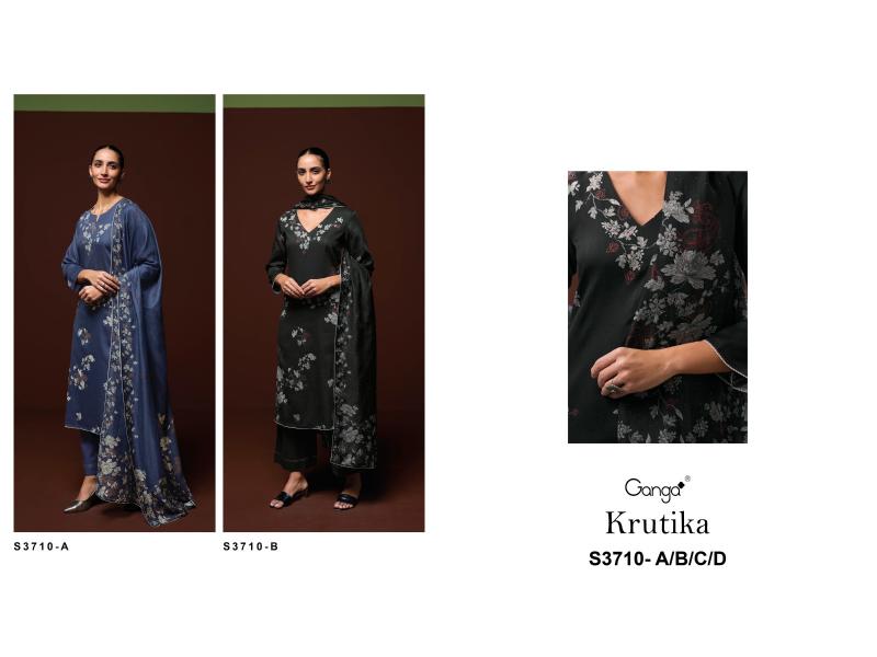 Ganga Krutika 3710 catalog online wholesale pakistani wedding salwar kameez