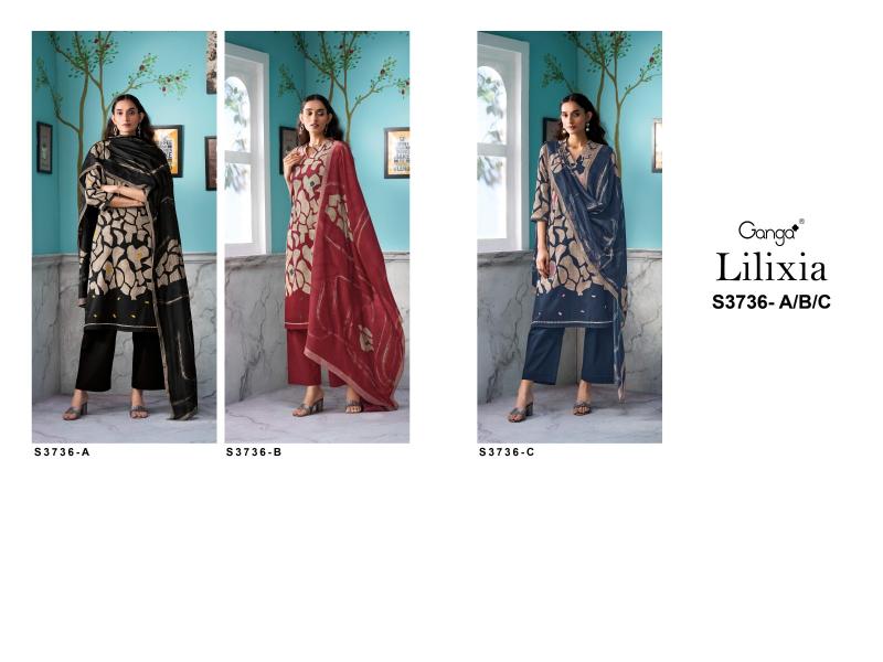 Ganga Lilixia 3736 catalog designer salwar kameez wholesalers uk