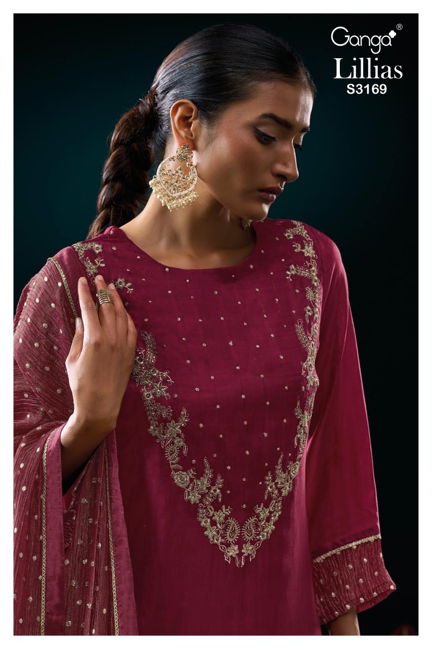 Ganga Lillias 3169 catalog wholesale latest salwar kameez designs catalogue
