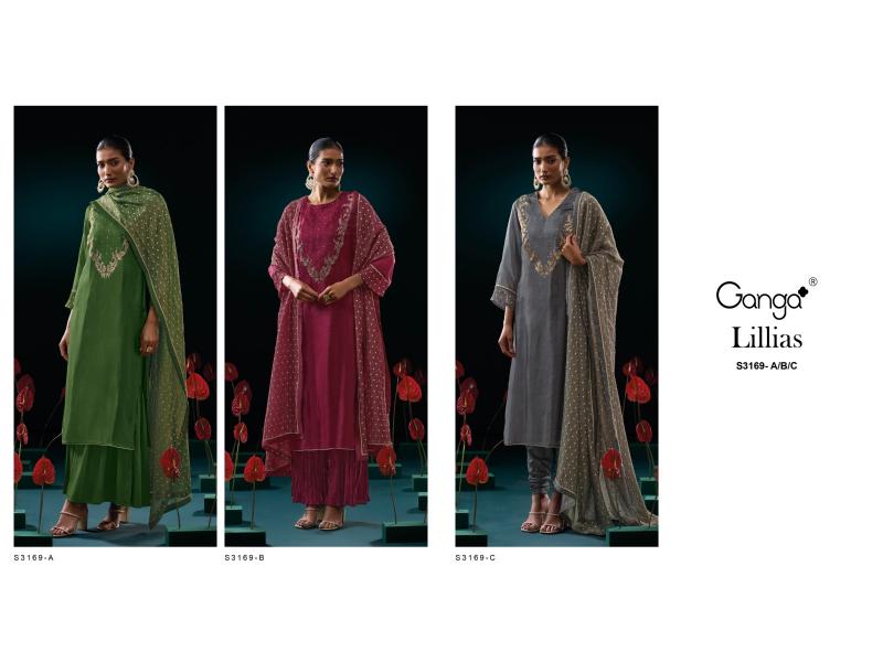 Ganga Lillias 3169 catalog wholesale latest salwar kameez designs catalogue