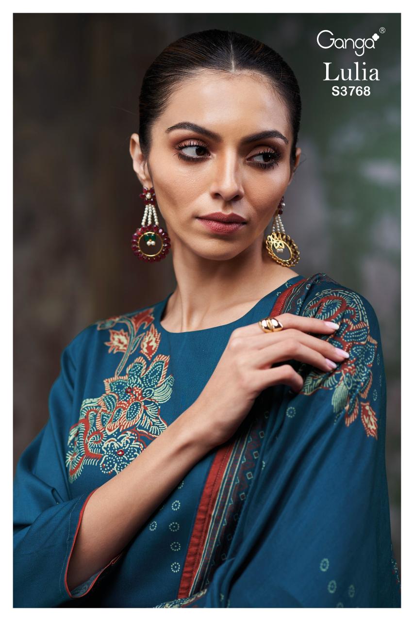 Ganga Lulia 3768 catalog wholesale salwar kameez suppliers in india