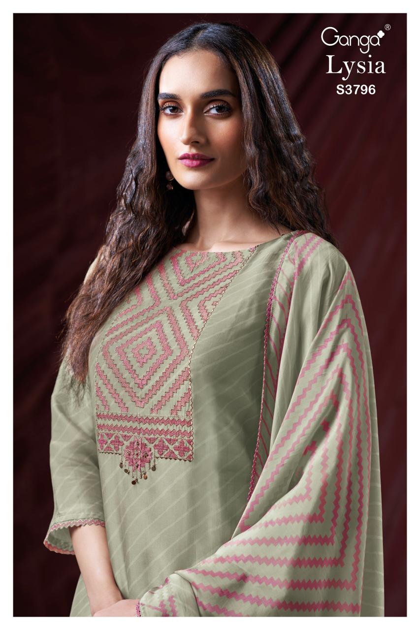 Ganga Lysia 3796 catalog wholesale market for salwar kameez in delhi