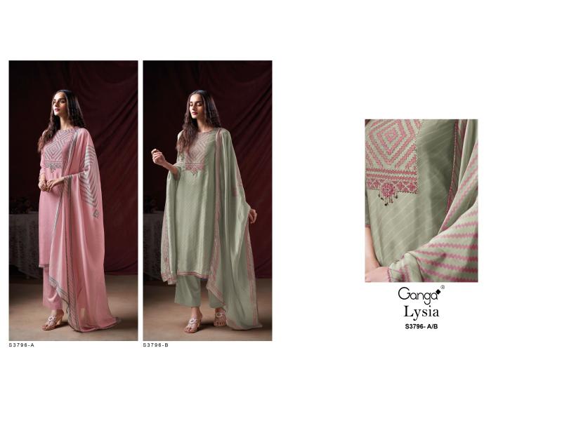 Ganga Lysia 3796 catalog wholesale market for salwar kameez in delhi