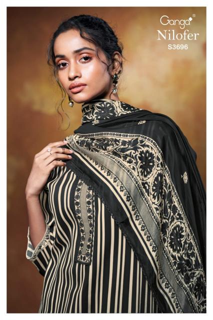 Ganga Nilofer 3696 catalog salwar kameez material wholesale