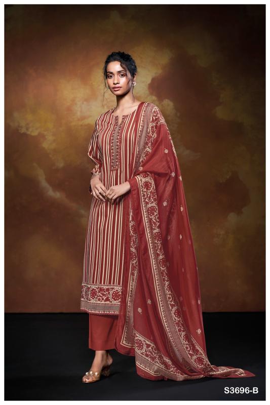 Ganga Nilofer 3696 catalog salwar kameez material wholesale