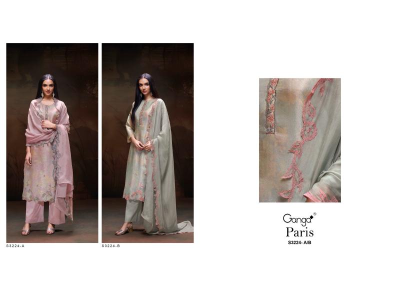 Ganga Paris 3224 catalog wholesale salwar kameez pakistan