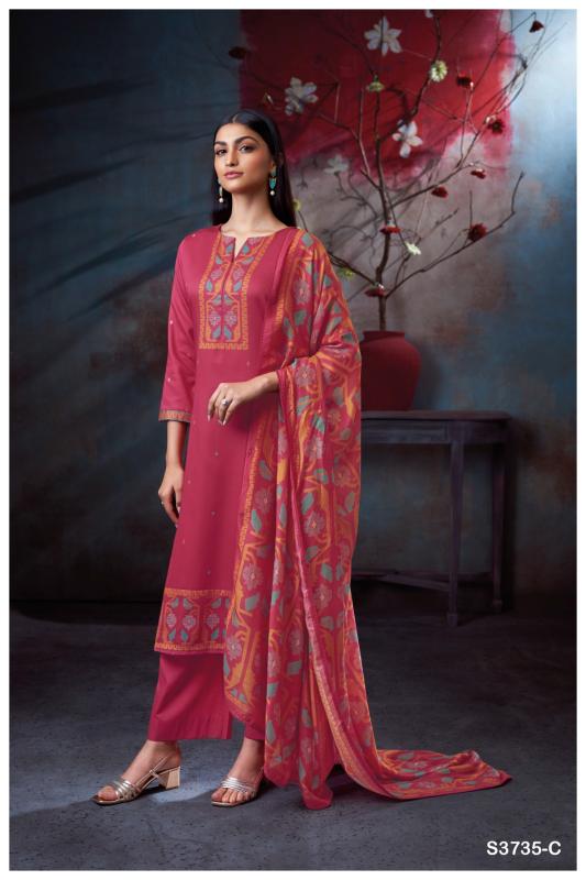 Ganga Samida 3735 catalog traditional salwar kameez wholesale