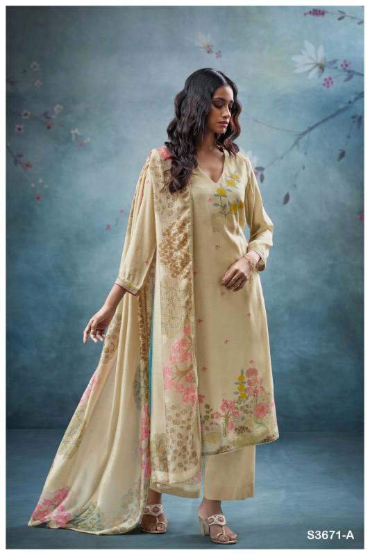 Ganga Sitara 3671 catalog wholesale daily wear salwar kameez 