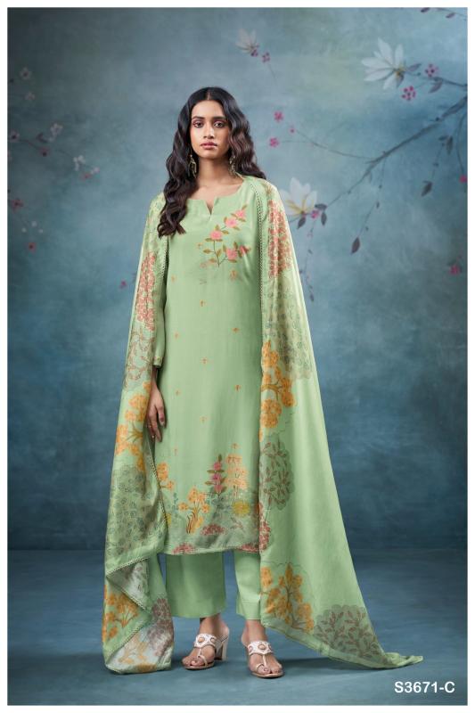 Ganga Sitara 3671 catalog wholesale daily wear salwar kameez 