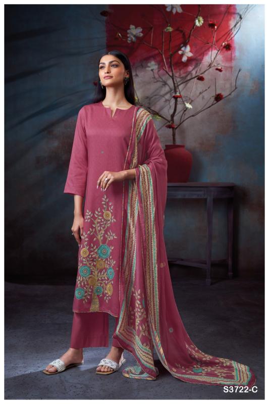 Ganga Swaalina 3722 catalog unstitched salwar kameez wholesale market in delhi